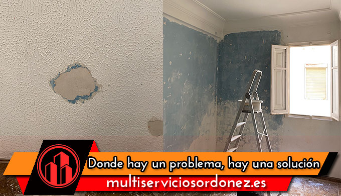 quitar gotele y alisar paredes